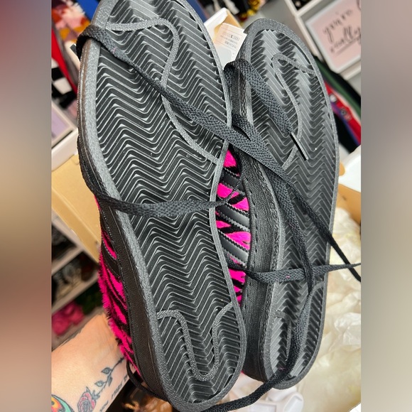 ADIDAS Campus 80s x Jeremy Scott Bones Shoes Pink Black Zebra - Picture 8 of 11